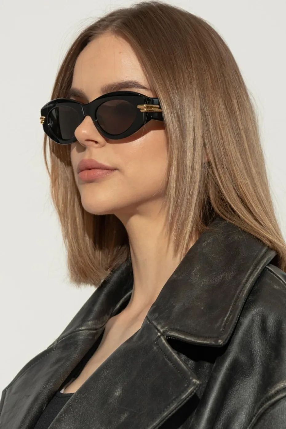 Bottega Veneta CZARNY Okulary przeciwsłoneczne