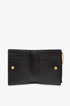 Bottega Veneta CZARNY Portfel z logo