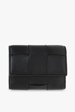 Bottega Veneta CZARNY Portfel z plecionką ‘Intrecciato’