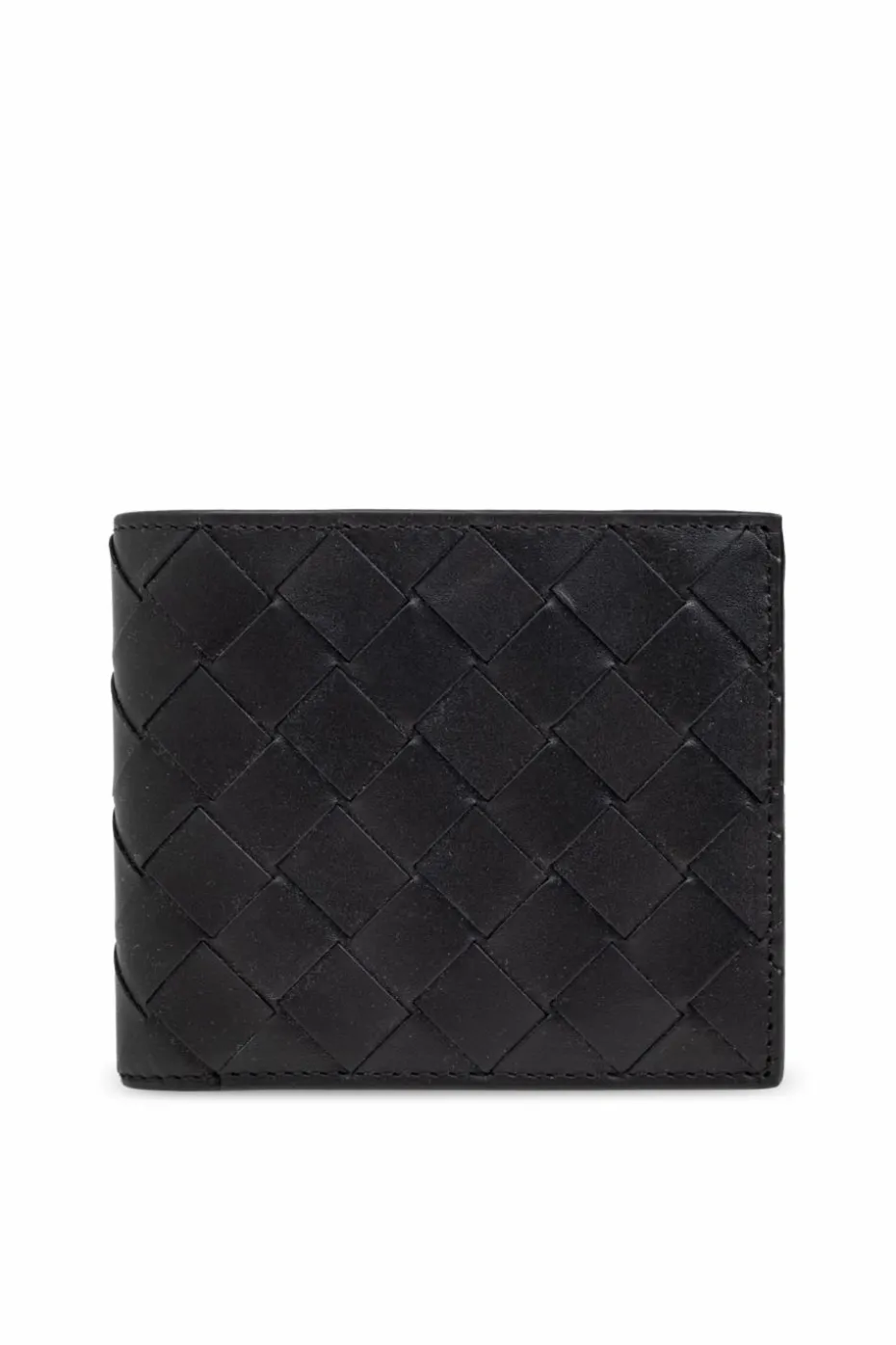 Bottega Veneta CZARNY Portfel z plecionką