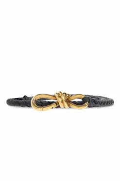 Bottega Veneta CZARNY Skórzany pasek