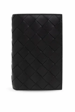 Bottega Veneta CZARNY Skórzany portfel