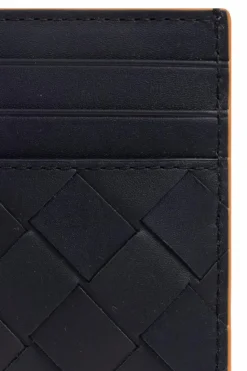 Bottega Veneta CZARNY Skórzane etui na karty