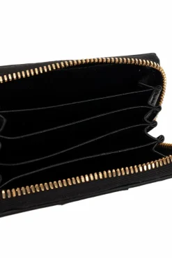 Bottega Veneta CZARNY Skórzany portfel