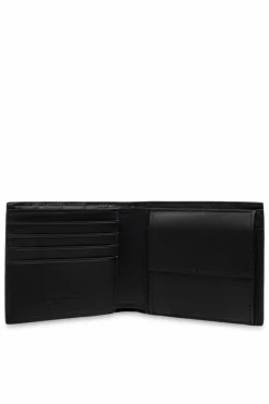 Bottega Veneta CZARNY Skórzany składany portfel