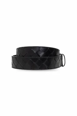 Bottega Veneta CZARNY Skórzany pasek