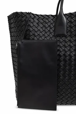 Bottega Veneta CZARNY Skórzana torba `Maxi Cabat`