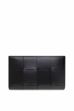 Bottega Veneta CZARNY Skórzany portfel