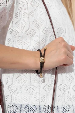 Bottega Veneta CZARNY Skórzana bransoleta