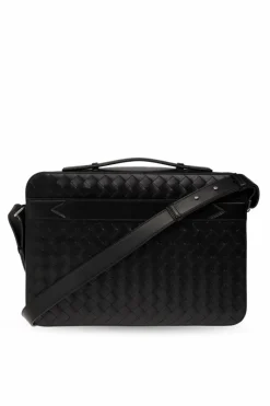 Bottega Veneta CZARNY Skórzana aktówka