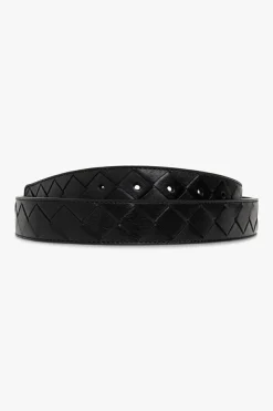 Bottega Veneta CZARNY Skórzany pasek