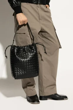 Bottega Veneta CZARNY Skórzana torba na ramię