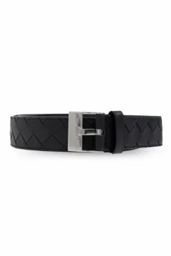 Bottega Veneta CZARNY Skórzany pasek
