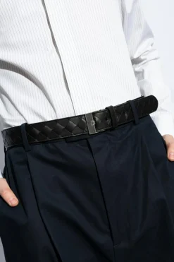 Bottega Veneta CZARNY Skórzany pasek