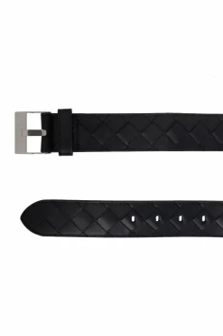 Bottega Veneta CZARNY Skórzany pasek