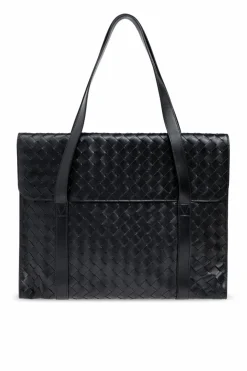Bottega Veneta CZARNY Skórzana aktówka