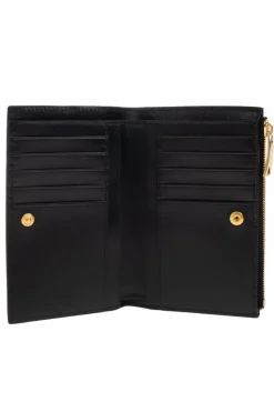 Bottega Veneta CZARNY Skórzany portfel