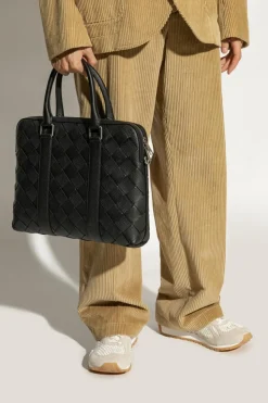 Bottega Veneta CZARNY Skórzana aktówka