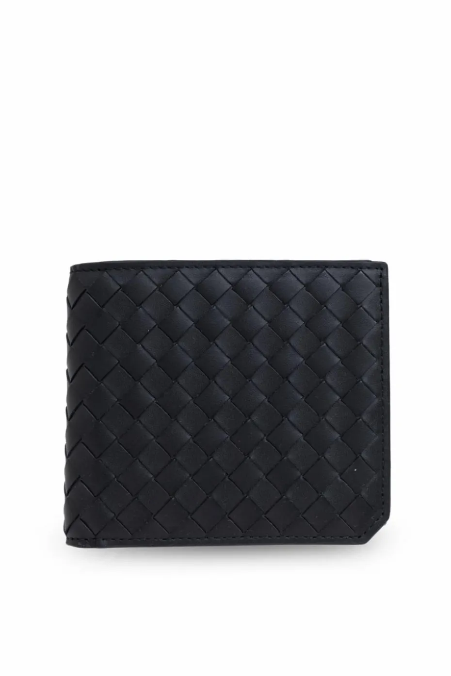 Bottega Veneta CZARNY Skórzany portfel