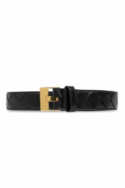 Bottega Veneta CZARNY Skórzany pasek