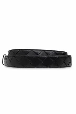 Bottega Veneta CZARNY Skórzany pasek