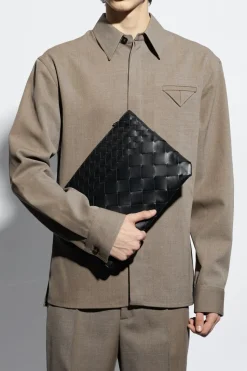 Bottega Veneta CZARNY Torba do ręki ‘Half Zip Pouch’