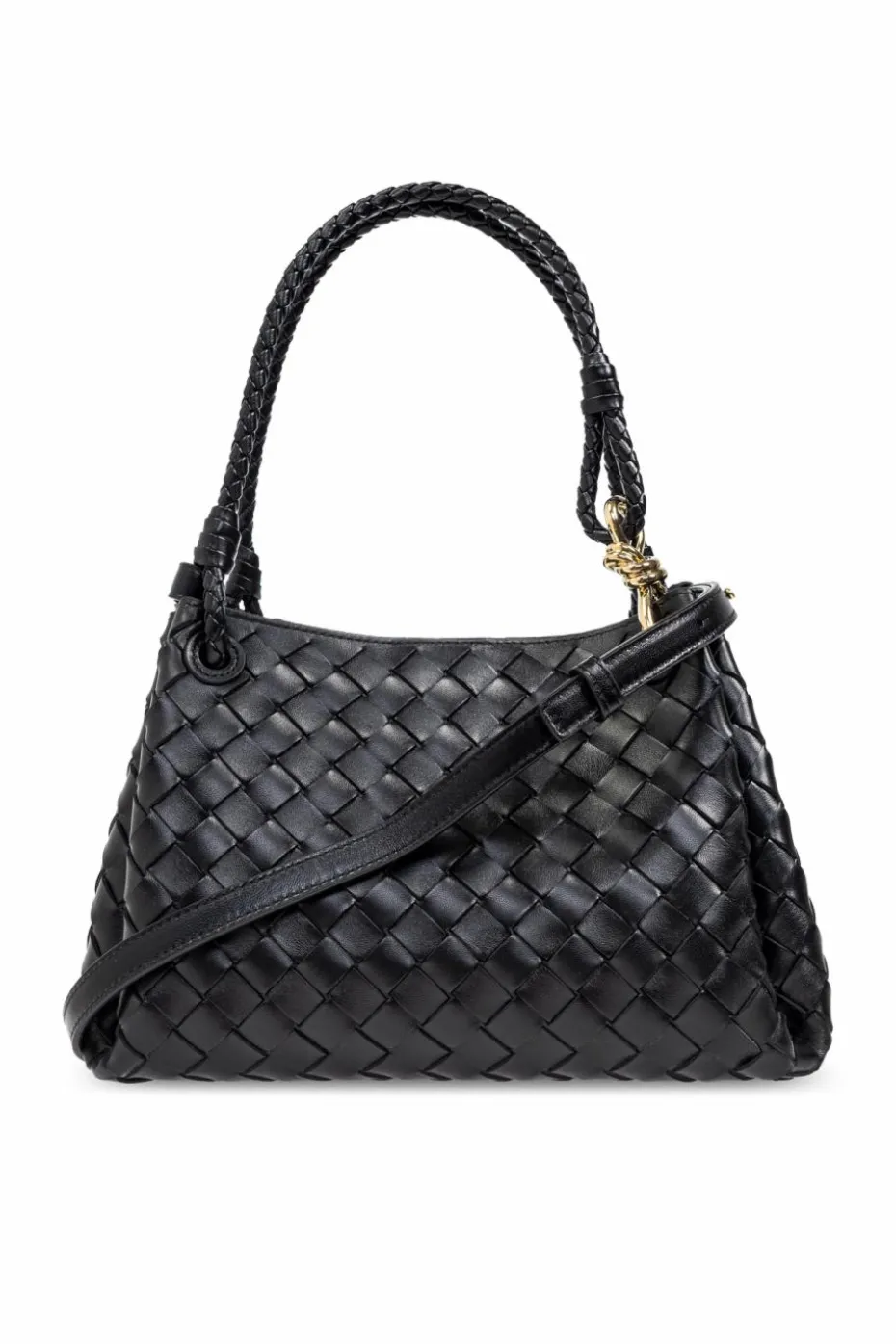Bottega Veneta CZARNY Torba do ręki `Medium Parachute`
