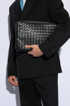 Bottega Veneta CZARNY Torba do ręki z plecionką ‘Intrecciato’