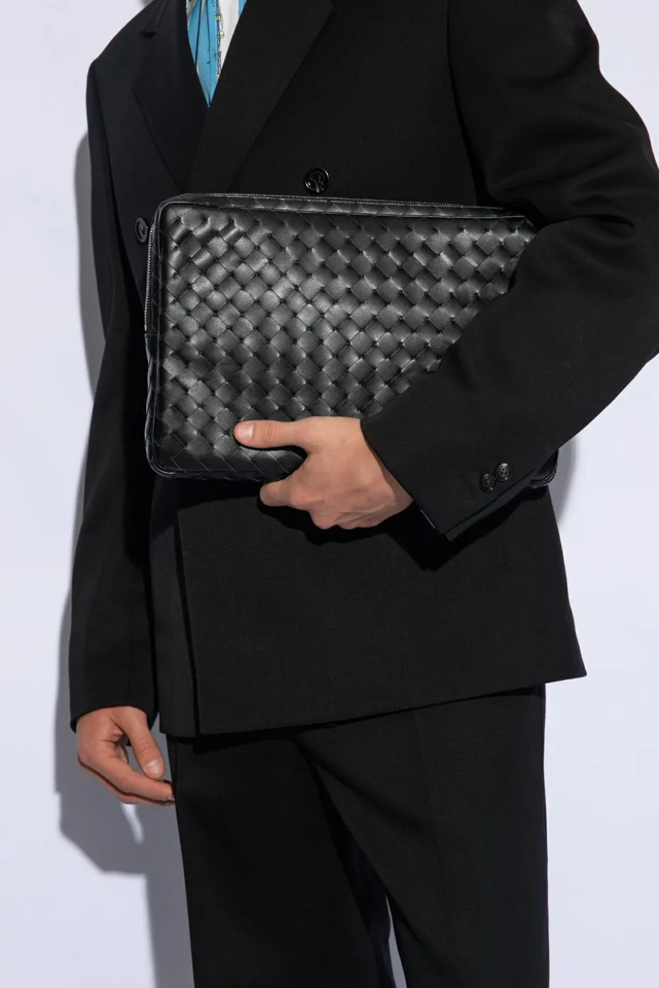 Bottega Veneta CZARNY Torba do ręki z plecionką ‘Intrecciato’