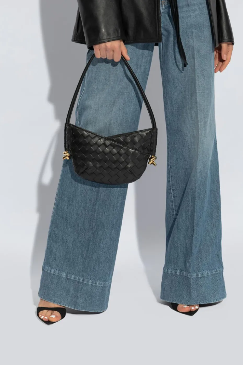 Bottega Veneta CZARNY Torba na ramię ‘Solstice Mini’