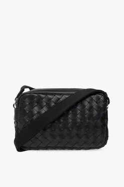 Bottega Veneta CZARNY Torba na ramię ‘Intrecciato Camera Small’