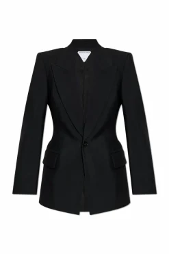 Bottega Veneta CZARNY Wełniana marynarka