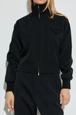Bottega Veneta CZARNY Wełniana kurtka