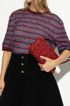 Bottega Veneta CZERWONY Torba na ramię `Kalimero Cha-Cha`