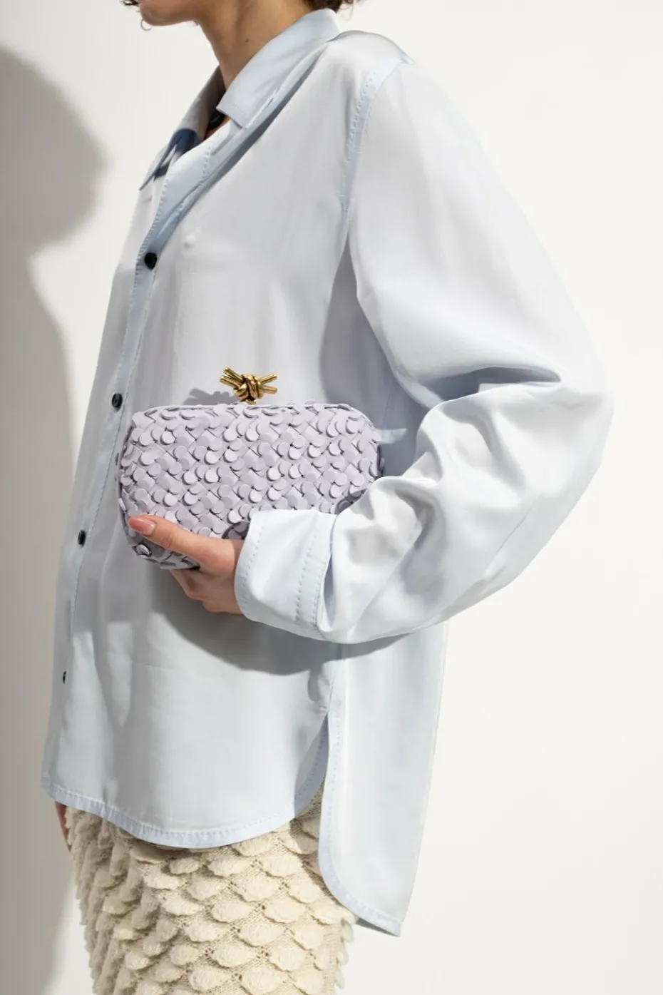 Bottega Veneta FIOLETOWY Kopertówka ‘Knott Small’