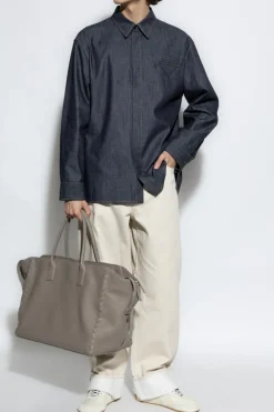 Bottega Veneta GRANATOWY Jeansowa koszula