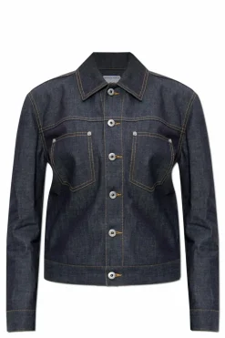 Bottega Veneta GRANATOWY Kurtka jeansowa