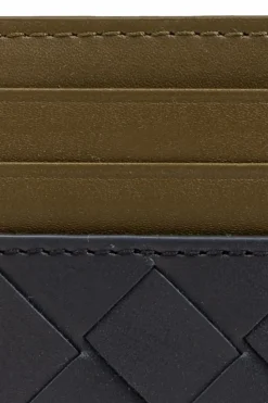 Bottega Veneta GRANATOWY Skórzane etui na karty
