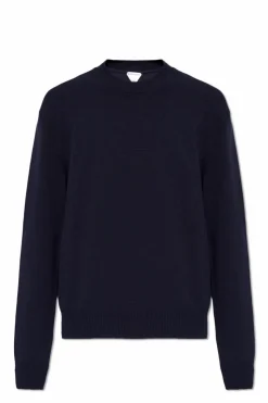 Bottega Veneta GRANATOWY Kaszmirowy sweter