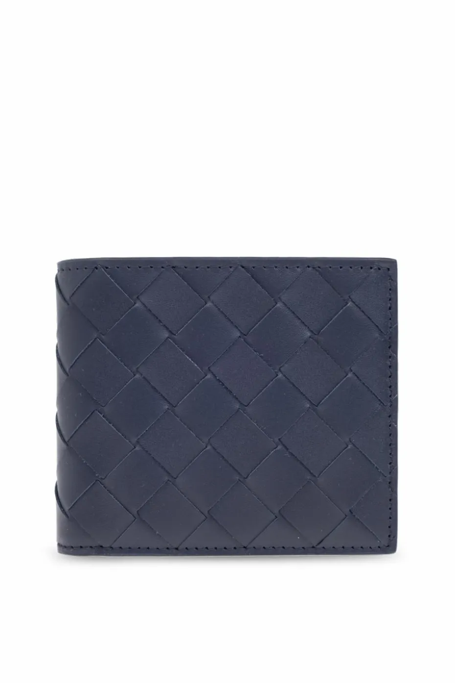 Bottega Veneta GRANATOWY Skórzany portfel