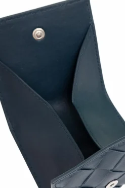Bottega Veneta GRANATOWY Portfel na monety