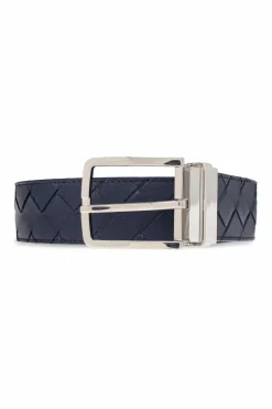 Bottega Veneta GRANATOWY Skórzany pasek