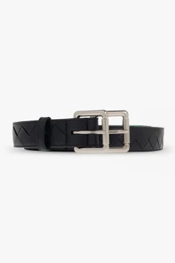 Bottega Veneta GRANATOWY Skórzany pasek