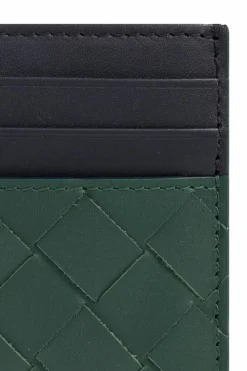 Bottega Veneta GRANATOWY Skórzane etui na karty