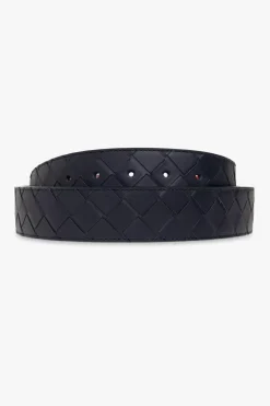 Bottega Veneta GRANATOWY Dwustronny pasek