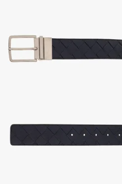 Bottega Veneta GRANATOWY Dwustronny pasek