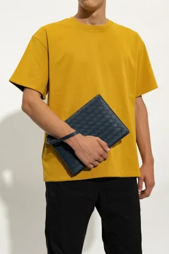 Bottega Veneta GRANATOWY Skórzana torba do ręki