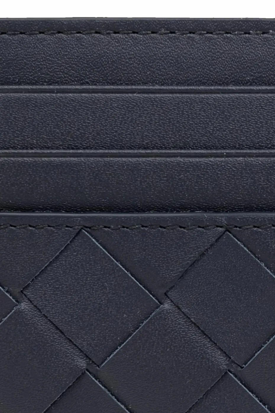 Bottega Veneta GRANATOWY Skórzane etui na karty