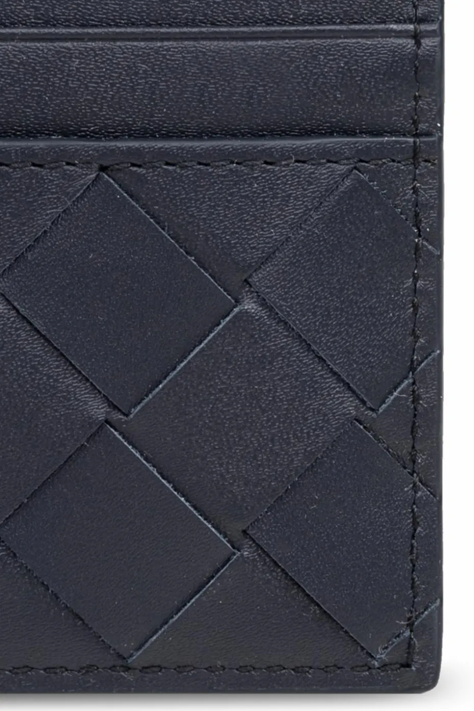 Bottega Veneta GRANATOWY Skórzane etui na karty