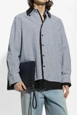 Bottega Veneta GRANATOWY Etui na dokumenty ‘Classic Intrecciato Medium’